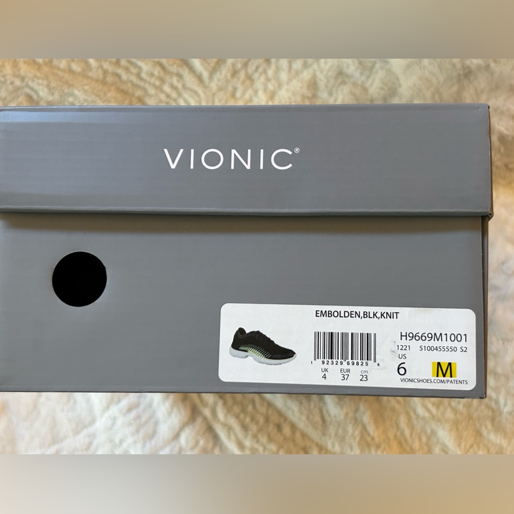 Vionic Embolden Black Knit Sneakers - Picture 9 of 9